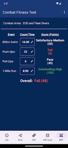 Скриншот 5 — Navy PFA Calc
