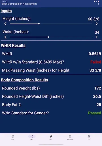 Скриншот 7 — Navy PFA Calc