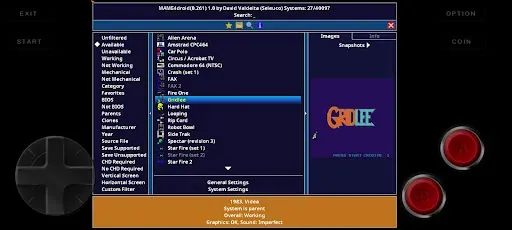 Скриншот 2 — MAME4droid Current (0.287)