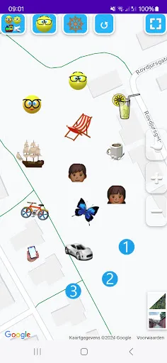 Скриншот 1 — Sendamap - Emojis, maps, track