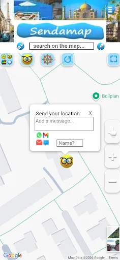 Скриншот 3 — Sendamap - Emojis, maps, track
