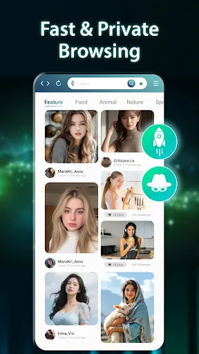 Скриншот 1 — Sera Browser - Private Web
