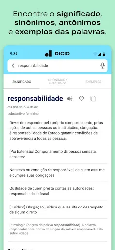 Скриншот 2 — Dicionário de Português Dicio