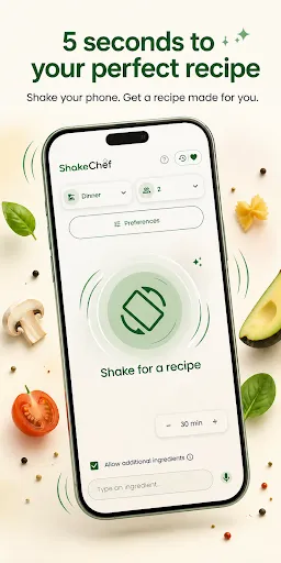 Скриншот 1 — ShakeChef AI: Recipe Generator
