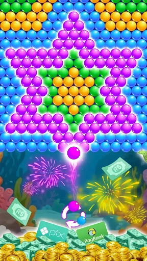 Скриншот 1 — Bubble Bobble - Ganhe Dinheiro