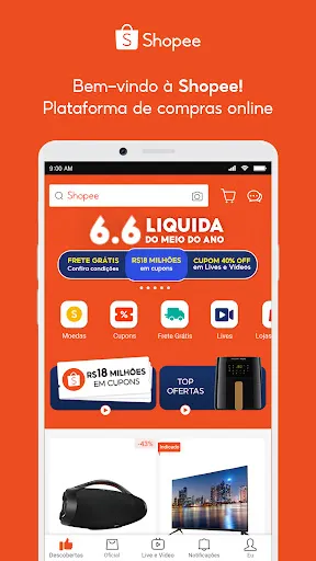 Скриншот 1 — Shopee 6.6 Liquida Meio do Ano