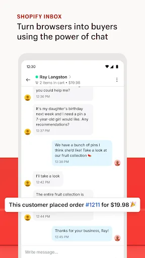 Скриншот 4 — Shopify Inbox