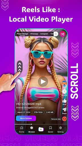 Скриншот 1 — Reels Style HD Video Player