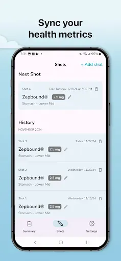 Скриншот 4 — Shotsy - GLP-1 Tracker
