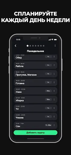 Скриншот 2 — Распорядок дня