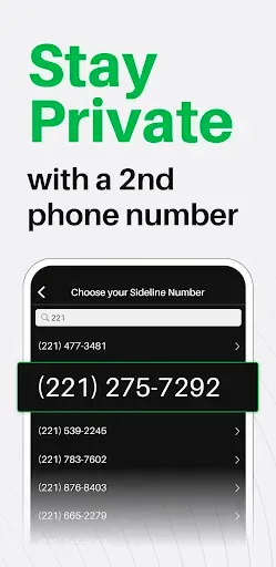 Скриншот 1 — Sideline: 2nd Phone Line App