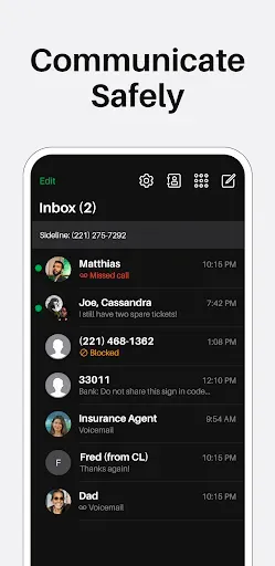 Скриншот 4 — Sideline: 2nd Phone Line App