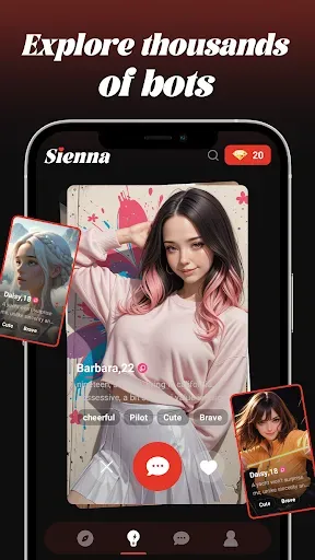 Скриншот 4 — Sienna-Find Your AI Soulmate