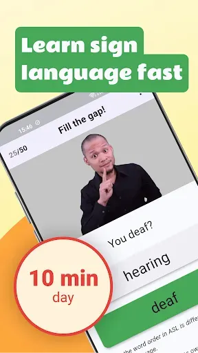 Скриншот 1 — ASL - Sign Language.learn ASL!