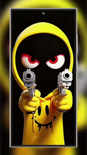 Скриншот 3 — Silly Smile Gun Live Wallpaper