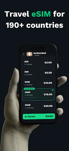 Скриншот 3 — Simbye: Travel eSIM Internet
