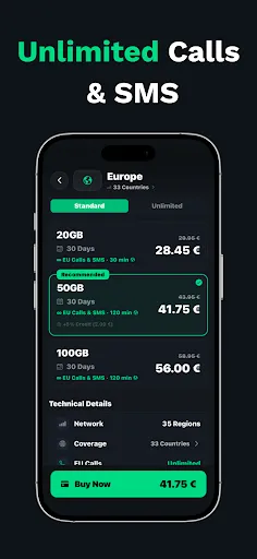 Скриншот 4 — Simbye: Travel eSIM Internet
