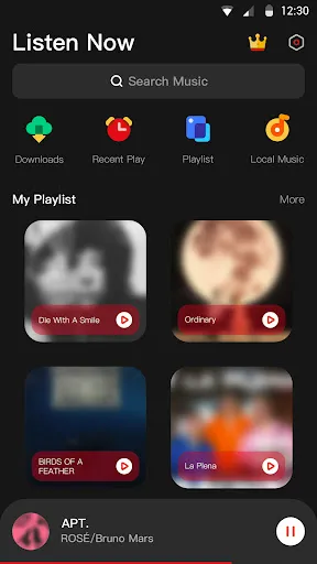 Скриншот 1 — Music Player - MP3 Music