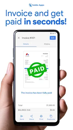 Скриншот 1 — Saldo: Bill & Invoice Maker
