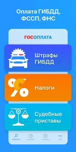 Скриншот 1 — ГосОплата - ГИБДД, ФССП, ФНС