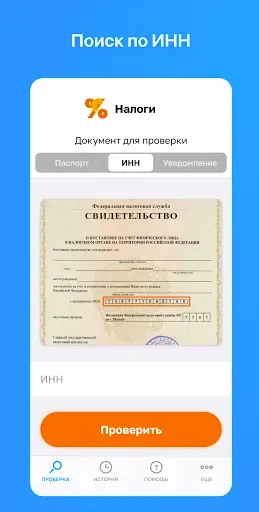 Скриншот 2 — Налоги — проверка и оплата