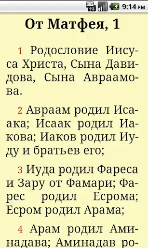 Скриншот 2 — Святое Евангелие