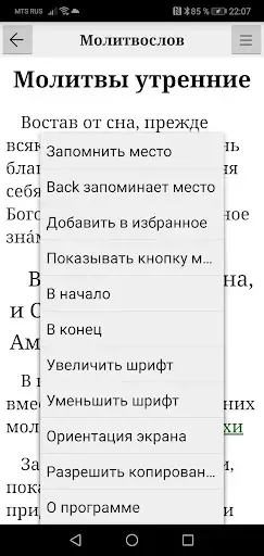 Скриншот 3 — Молитвослов (православный)