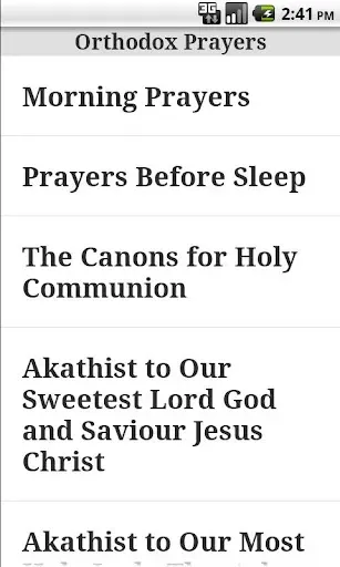Скриншот 1 — English Orthodox Prayers