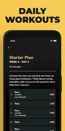 Скриншот 2 — Start Rowing - Rowing Workouts