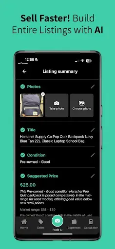 Скриншот 2 — eProfit - Sell on ebay with AI