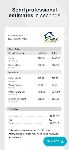 Скриншот 7 — SimplyWise Cost Estimator