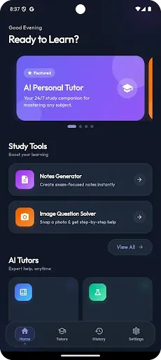 Скриншот 1 — SisuAI: AI Tutor, Study Helper