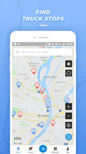 Скриншот 1 — Trucker Path: Truck GPS & Fuel