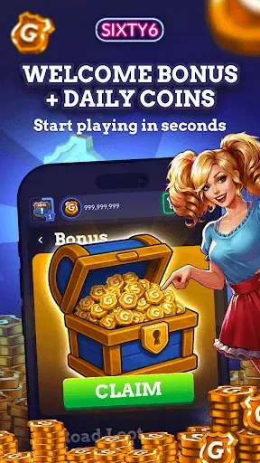 Скриншот 1 — Sixty6 — Social Casino & Slots