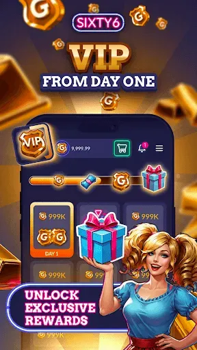 Скриншот 4 — Sixty6 — Social Casino & Slots