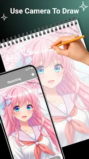 Скриншот 1 — Draw Anime: AR Sketching