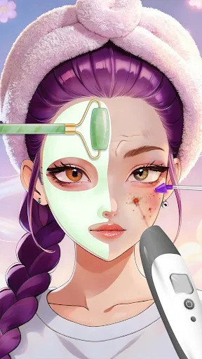Скриншот 2 — Skincare ASMR: Makeover Game