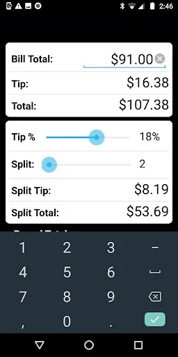 Скриншот 1 — Tip Calculator