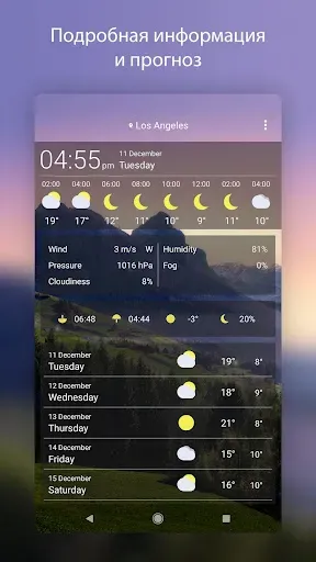 Скриншот 3 — Погодные Живые Обои