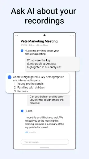 Скриншот 4 — Minutes: AI Meeting Note Taker