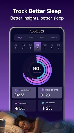 Скриншот 2 — Sleepingly: Sleep Tracker App