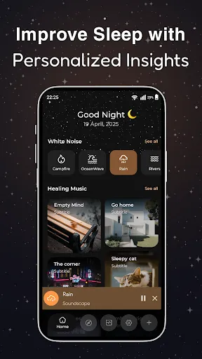 Скриншот 1 — Sleep Tracker: Relaxing Sounds