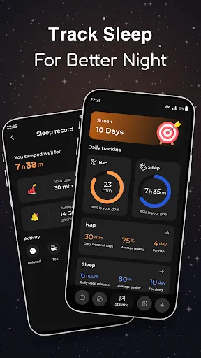 Скриншот 2 — Sleep Tracker: Relaxing Sounds