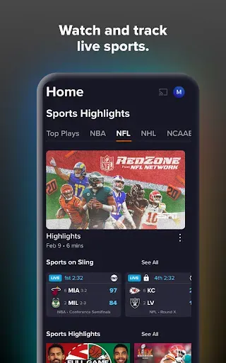 Скриншот 3 — Sling: Live TV + Freestream