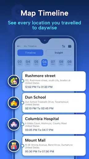 Скриншот 2 — My Location Timeline on Map