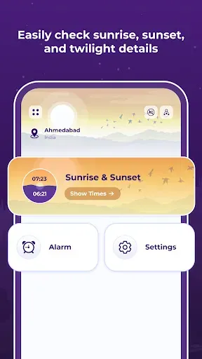 Скриншот 2 — Sunrise & Sunset Timings
