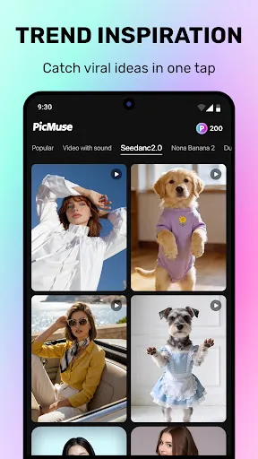 Скриншот 4 — PicMuse: AI видео и AI фото