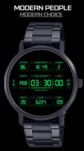 Скриншот 1 — Digital Board Watch Face