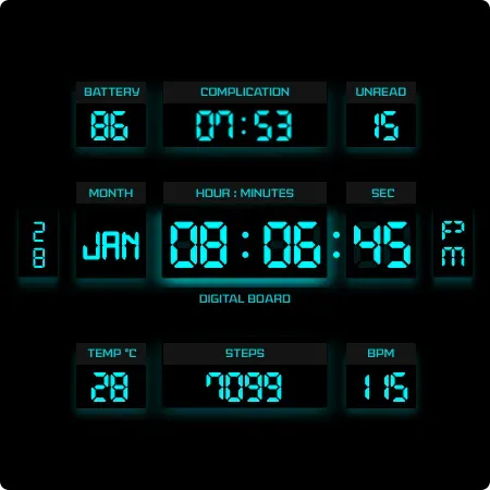 Скриншот 6 — Digital Board Watch Face