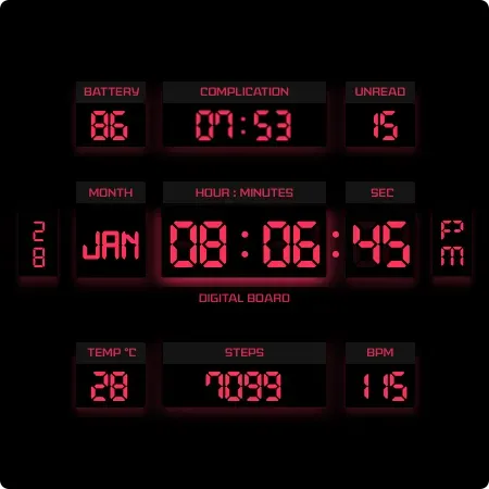 Скриншот 7 — Digital Board Watch Face